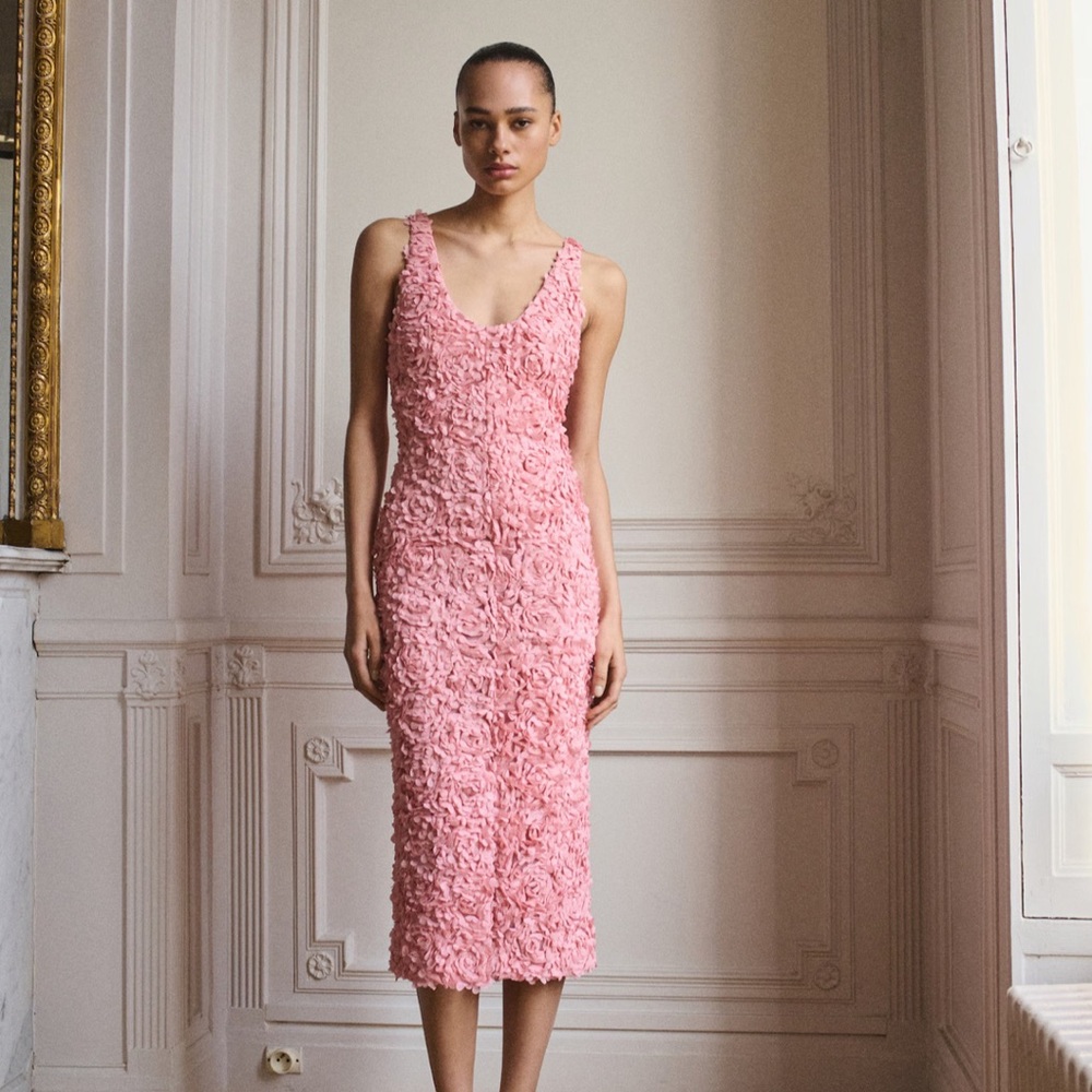 Mango pink tulle dress